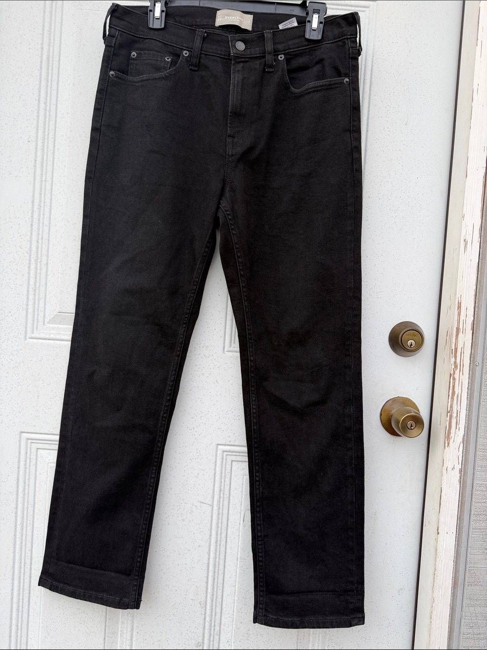 Everlane The Jean Straight Leg Organic Cotton Jeans in Black Like New